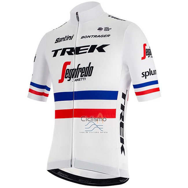 Trek Segafrojoo Ropa Ciclismo Culotte Corto 2018 Mangas Cortas Campeon Francia